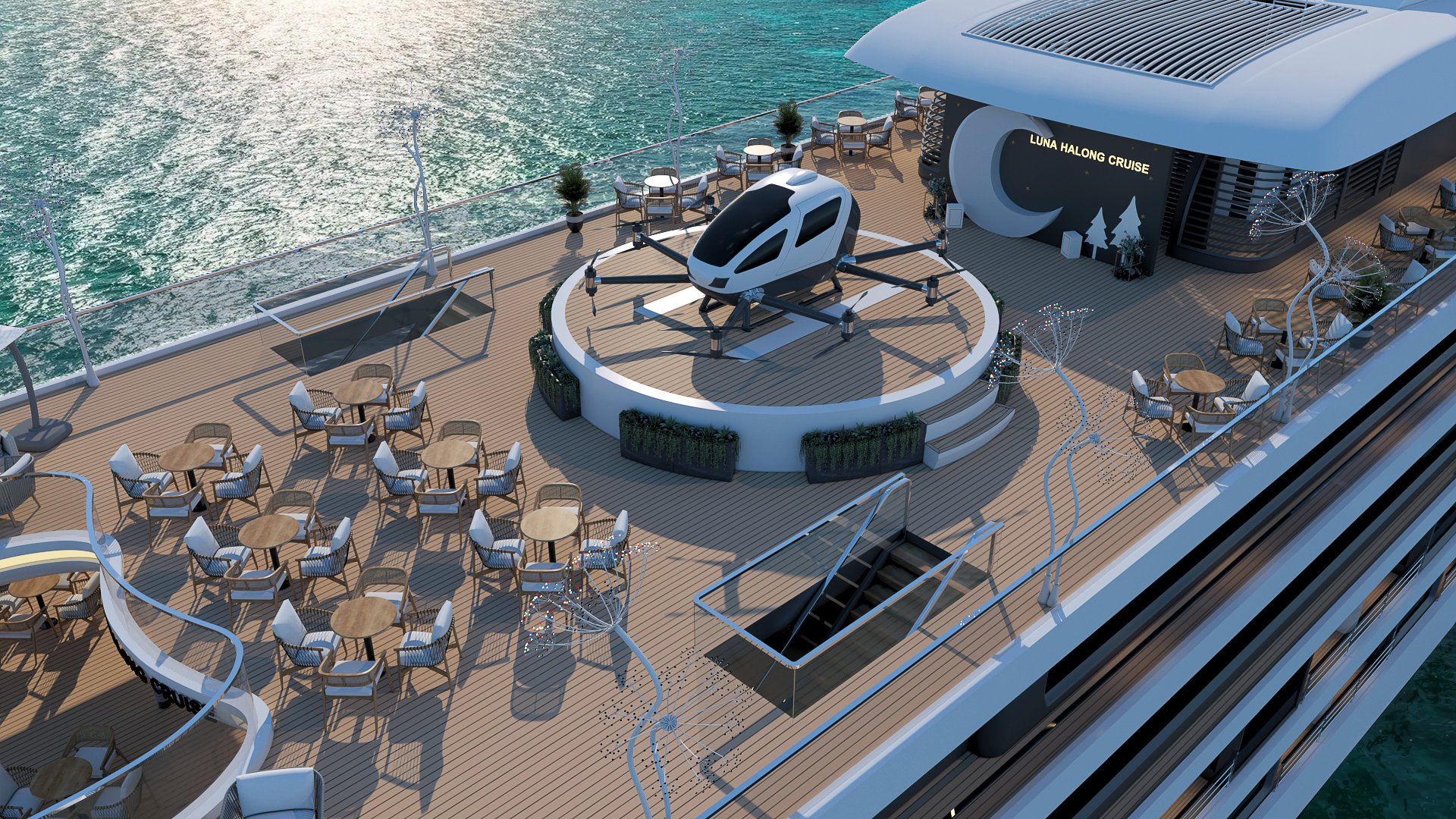 Luna Hạ Long Cruise du thuyền cao cấp lớn nhất Vịnh Hạ Long