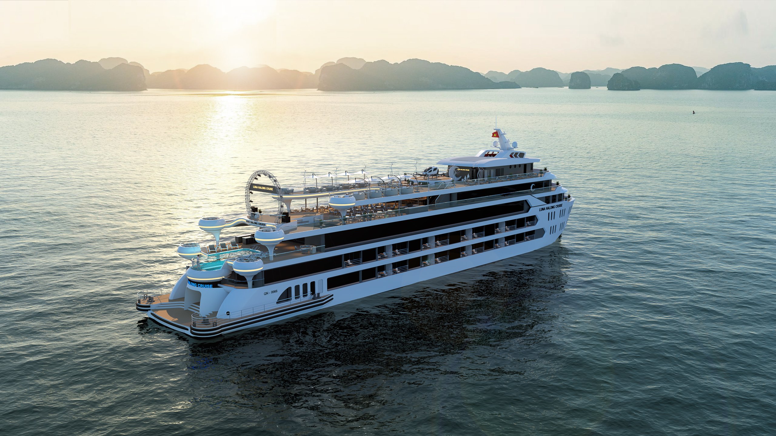 Luna Hạ Long Cruise du thuyền cao cấp lớn nhất Vịnh Hạ Long